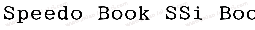 Speedo Book SSi Book字体转换